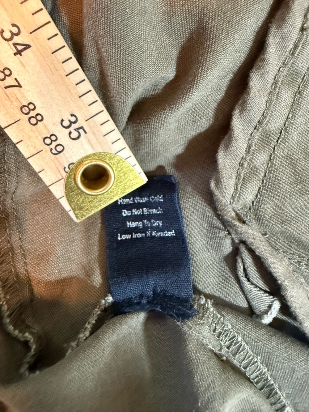 Perch By Blu Pepper Perch Olive Green Drawstring Longline Bomber Utility Jacket - Picture 14 of 14
